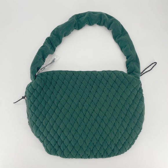 Free People FP Movement Hudson Quilted Fleece Bag - Evergreen NEW A2578 - Picture 2 of 10